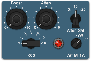 ACM-1A HF Boost and Attenuate Front Panel Controls