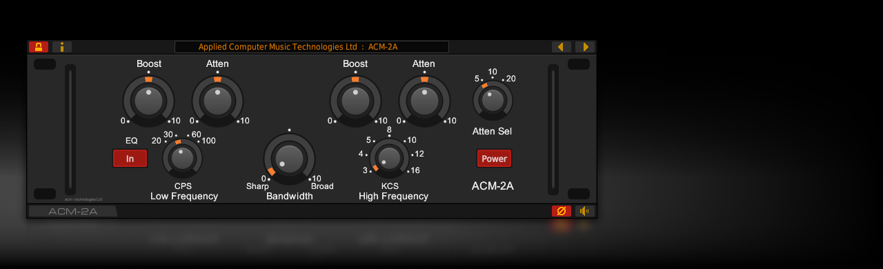 The ACM-2A vintage program EQ plug-in for Windows and Linux