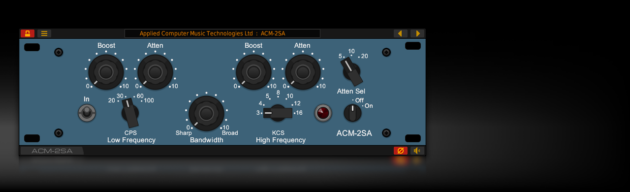 The ACM-2SA vintage program EQ plug-in for Windows and Linux