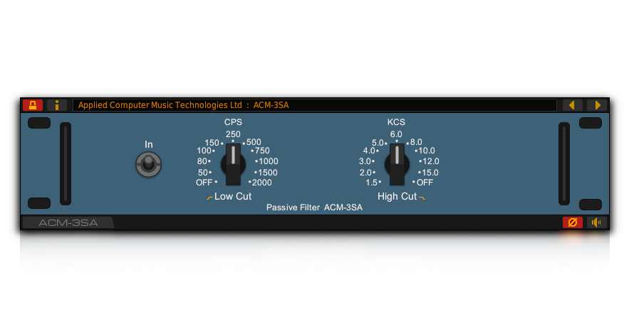 The ACM-3SA passive filter VST plug-in for Linux