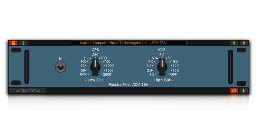 The ACM-3SA passive filter VST plug-in for Windows and Linux