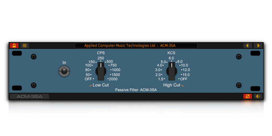The ACM-3SA passive filter VST plug-in for Windows and Linux