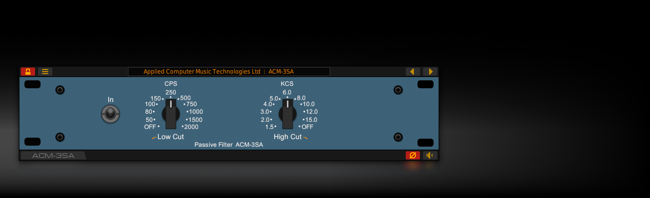 The ACM-3SA passive filter plug-in for Windows and Linux
