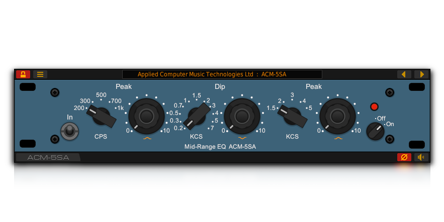 The ACM-5SA mid-range EQ VST plug-in for Windows and Linux