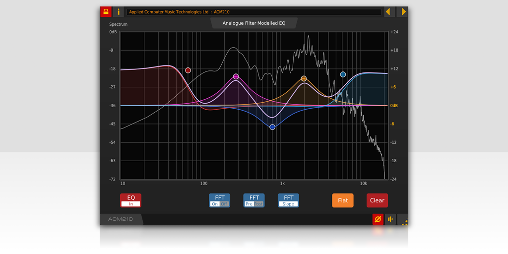 The ACM210 graphical EQ VST plug-in for Linux