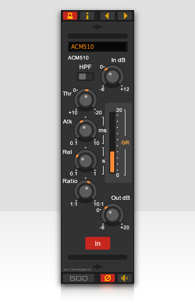 The ACM510 channel compressor VST plug-in for Linux