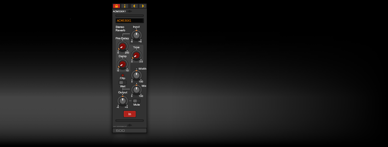 The ACM530X1 stereo reverb plug-in for Linux