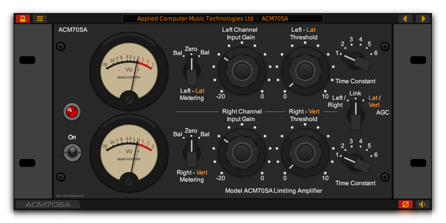 The ACM70SA vintage limiter VST plug-in for Windows and Linux