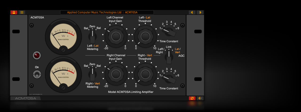 The ACM70SA vintage limiter plug-in for Windows and Linux